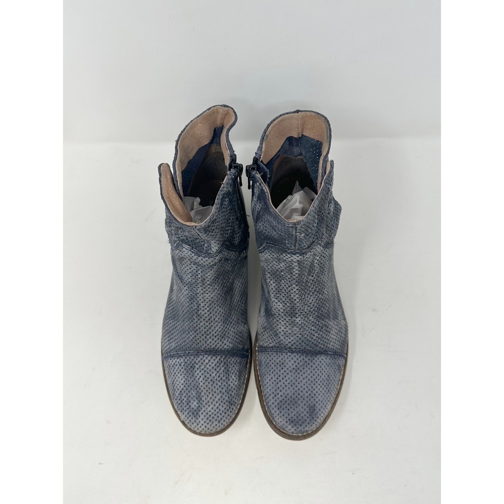 Free People Shadow Lark Ankle Bootie Leather Grey Blue 38 / US Womens 8 - Picture 5 of 9